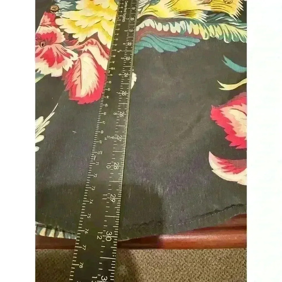 VTG Reyn Spooner‎ Mens XXL Button Up Shirt Black Short Sleeve Floral Hawaiian - Picture 11 of 14